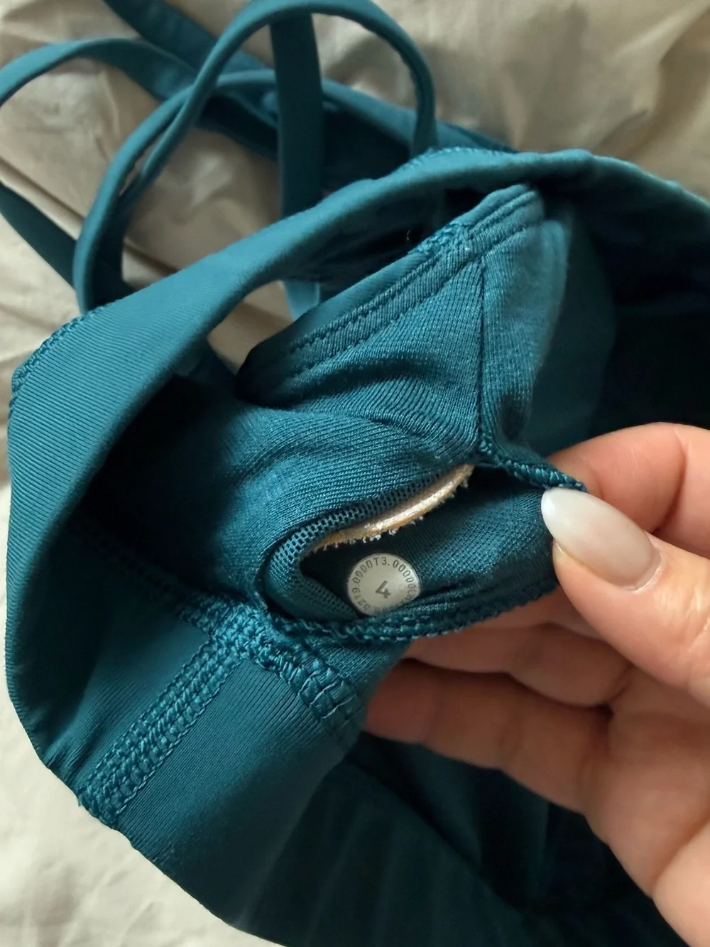 Lululemon energy bra, turquoise size 4